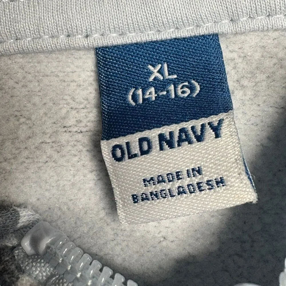 Old Navy Check Print Zip Up Jacket Size Youth XL 14-16